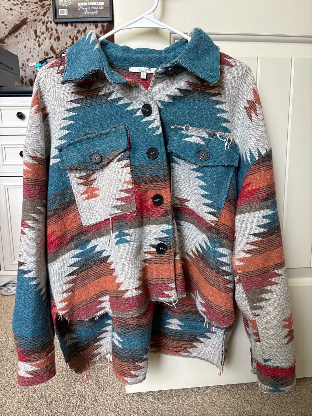 Veveret Southwestern Aztec Shacket – Size Small